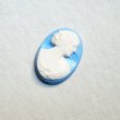 画像2: 18x13 OV "Blue/Off-White" plastic cameo (2)