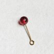 画像2: 4pcs 6mm Ruby 1/2 drilled beads (2)