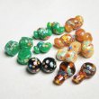 画像3: 15x9 Caramel millefiori twisted beads (3)