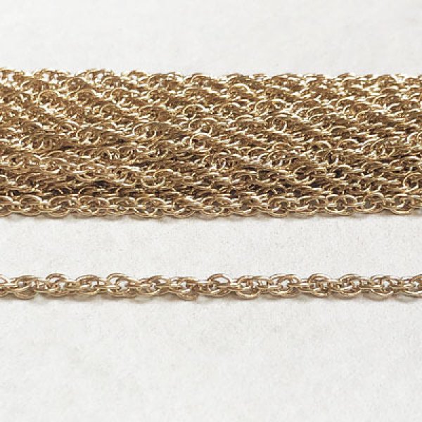 画像1: 10K GP 2.8mm rope chain (1)