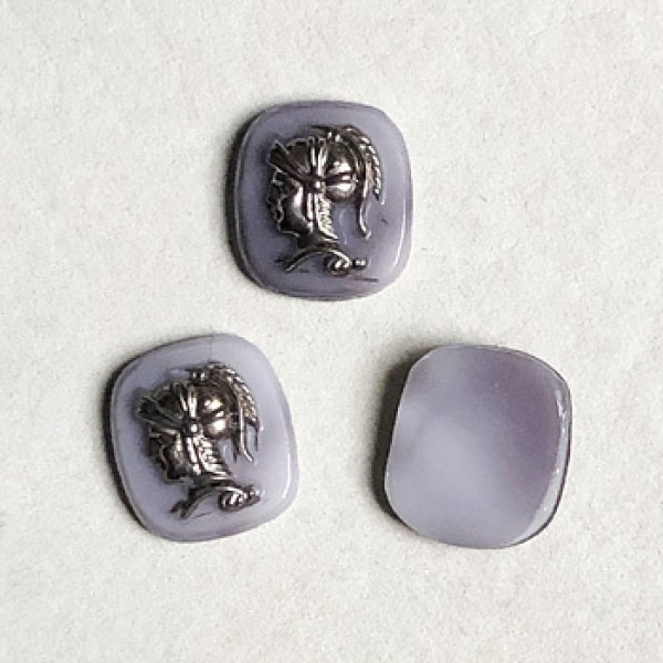 画像1: 16x14 RD/SQ "Gray/ Silver" warrior cameo (1)