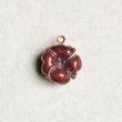 画像2: 13mm Burgundy enamel flower (2)