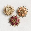 画像1: 31mm enameled flower brooch finding (1)