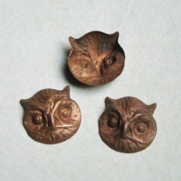 画像1: 23x23 3D Owl Head stamping (1)