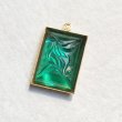 画像3: 20x15 RECT Emerald leaf carved cabochon (3)