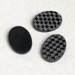 画像1: 18x13 OV "Jet/ Silver" Checkerboard cabochon (1)