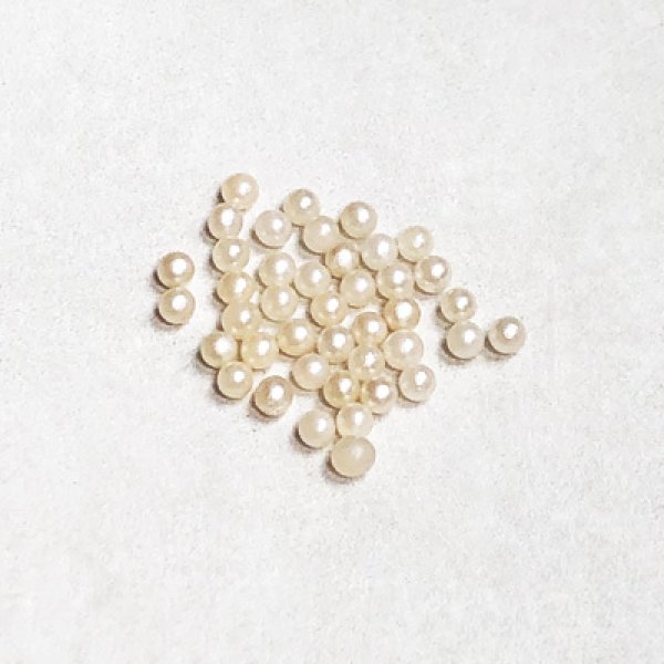 画像1: 20pcs 2mm "off-white" No-hole pearl (1)