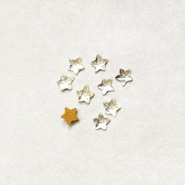 画像1: 10pcs 4.2mm Clear Star cabochon (1)