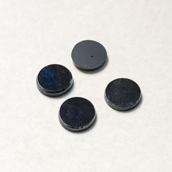 画像1: 10mm "Jet / Hematite" disc cabochon (1)