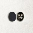 画像2: "Black/SV" Rose intaglio cabochon (2)