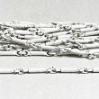 画像1: White enamel ribbed bar link chain (1)