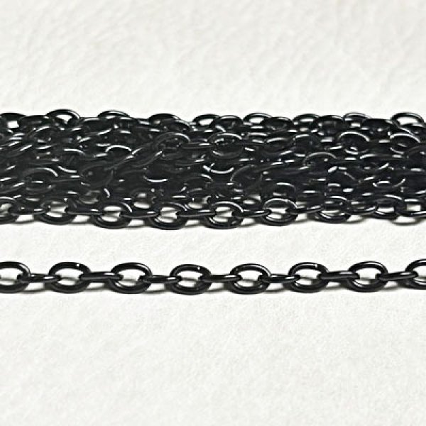 画像1: 5.8x3.8 Black enameled chain (1)