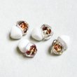 画像2: 15x10 "White/foiled" lampwork beads (2)