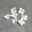 画像1: 4pcs 12mm "Matte Clear" plastic 4-petal flower (1)