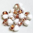 画像3: 15x10 "White/foiled" lampwork beads (3)