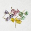 画像3: 7~8mm glass flower pin "Lavender" (3)