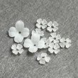 画像2: 4pcs 12mm "Matte Clear" plastic 4-petal flower (2)