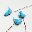 画像3: Blue Bird glass on wire pin (3)