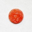 画像3: 15~15.5mm Orange floral cabochon (3)