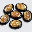 画像2: 20x15 OV "Jet / Fire Opal" inlaid cabochon (2)