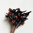 画像2: Black Bird glass on wire pin (2)