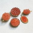 画像3: 14~15x10~11 OV Orange floral cabochon (3)