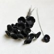 画像1: jaggy flower on wire "Black " (1)