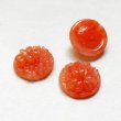 画像1: 15~15.5mm Orange floral cabochon (1)
