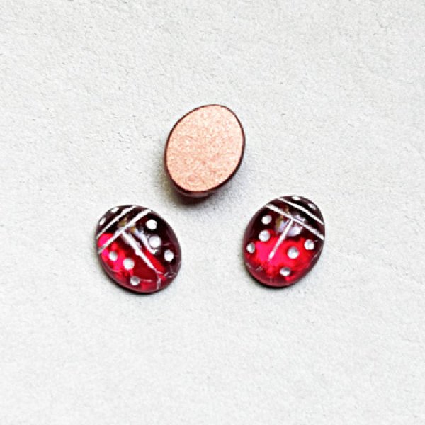 画像1: 10x8 Ladybug cabochon (1)