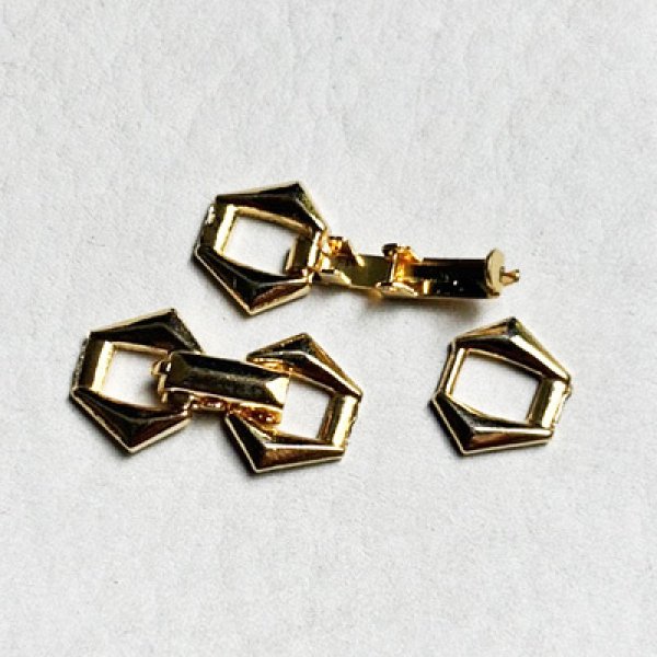 画像1: GP 21x11 fold over clasp/ connector set (1)