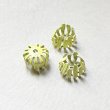 画像1: 15mm Neon Yellow 12-petal enameled flower (1)