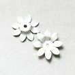 画像1: 24mm White 8-petal enameled flower (1)