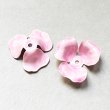 画像1: 29mm Neon Pink 3-petal enameled flower (1)