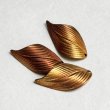 画像2: 27x13 red brass textured leaf charm (2)
