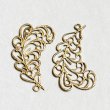 画像2: 40x24 feather filigree charm L&R set (2)