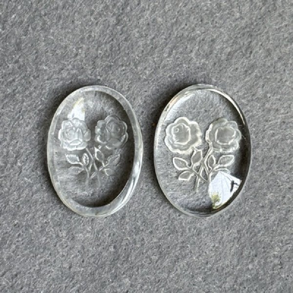 画像1: 25x18 OV Clear Rose intaglio (1)