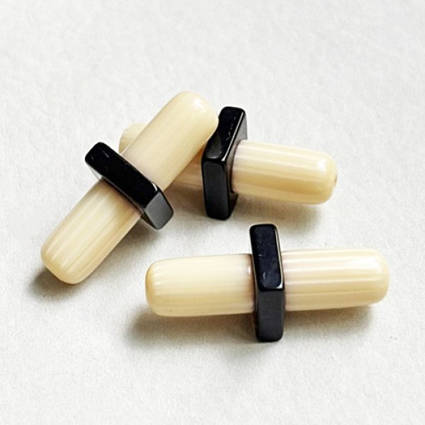 画像1: "CRM/BK" 35x12 tube & cube licite beads (1)