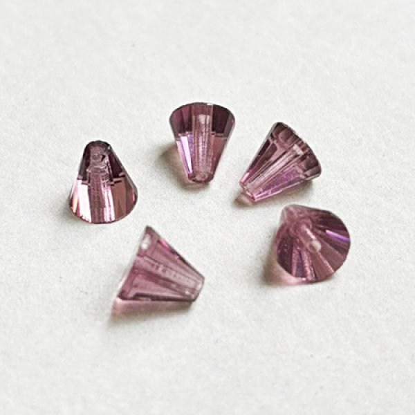 画像1: 8x9 "Lt.Amethyst" faceted cone beads (1)