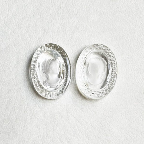 画像1: 18x13 Clear engraved intaglio cameo (1)