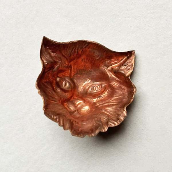 画像4: copper 35x33 cat head stamping (4)