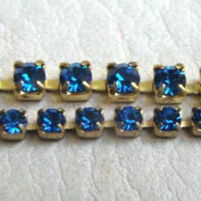 画像1: "capri blue" VSW 18pp rhinestone  chain 