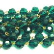 画像1: Emerald acrylic beads link chain (1)