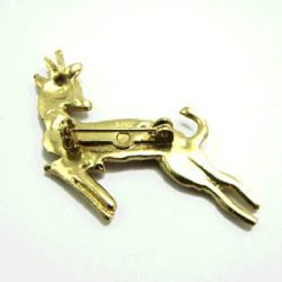 画像1: DEER brooch finding