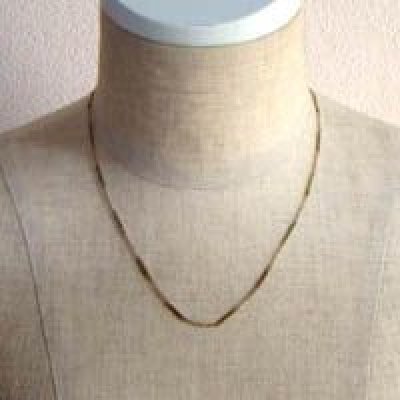 画像2:  brass bar link chain necklace