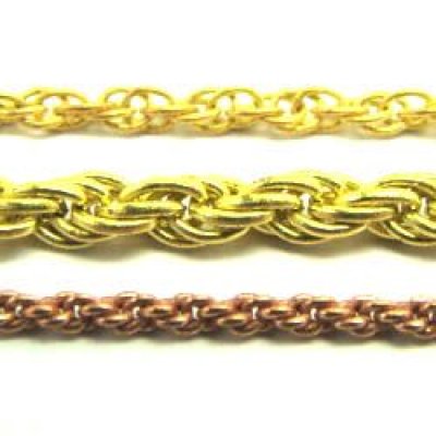 画像1: brass  1.5mm Rope chain 