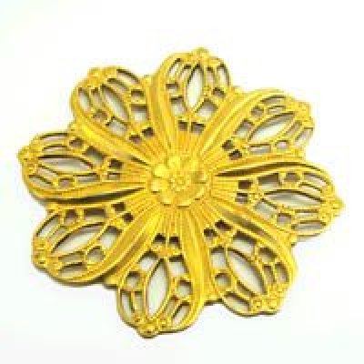 画像1: brass 8 petals filigree