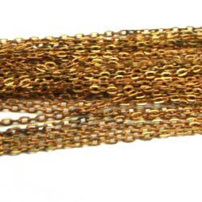 画像1: 60cm brass chain 3×2mm