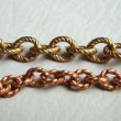 画像2: brass 7×6mm twist oval link chain  (2)