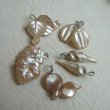 画像3: Ecru pearl leaf wire drop (3)