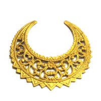 画像1: brass crescent filigree